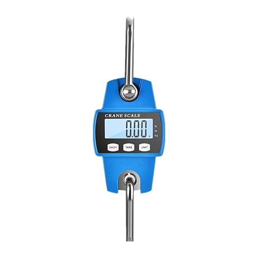 Luggage Scale 300kg Electronic Digital Portable Suitcase Travel Weighs Baggage Bag Hanging Balance Weight with Backlight for Garage Farm(Blue)