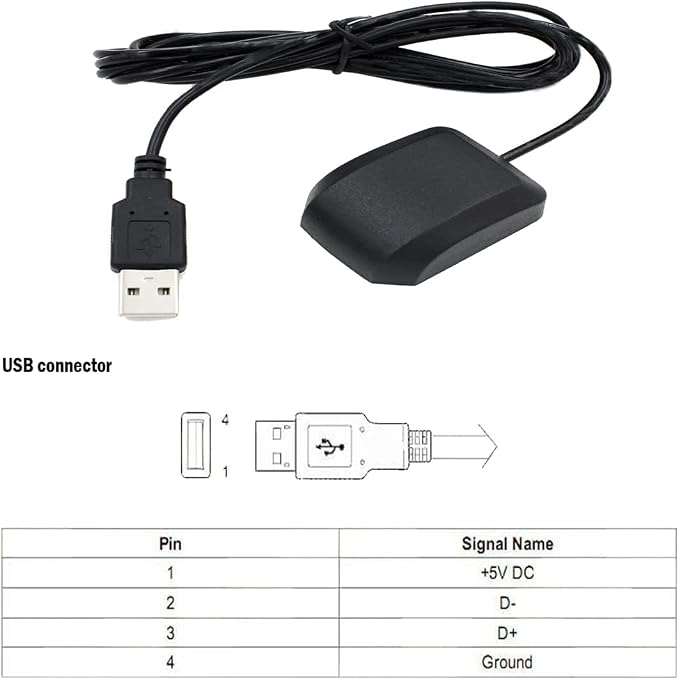 2PCS VK-162 G-Mouse USB GPS Dongle Navigation Module External GPS Antenna Remote Mount USB GPS Receiver for Raspberry Pi Support Google Earth Window Linux