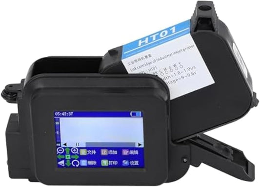 gernie Handheld Inkjet Printer, LED Touch Quick Drying Inkjet Coding Machine Multi Languages USB Mini Pocket Mobile Inkjet Printer with for Production Date Logo (US