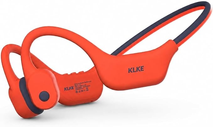 Open-Ear Bone Conduction Headphones for Running, Bluetooth Sports Headphones with Rear Safety Light, Dual Modes, Adjustable Fit, IP66 Waterproof, Mic, 10H Playtime for Gym Cycling