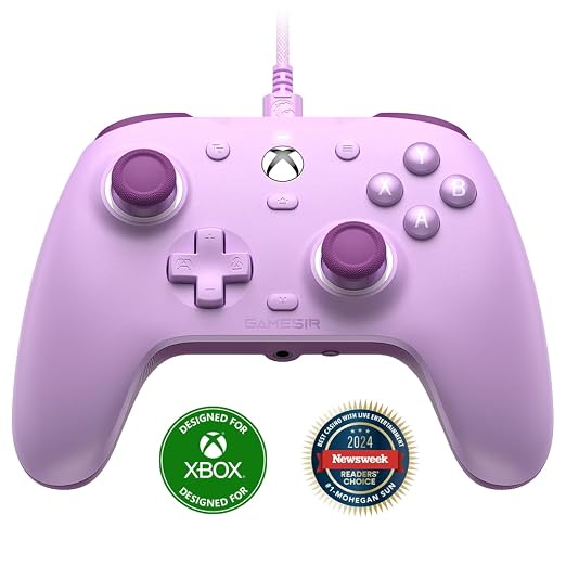 GameSir G7 SE Wired Controller for Xbox Series X|S, Xbox One & Windows 10/11, Plug and Play Gaming Gamepad with Hall Effect Joysticks/Hall Trigger, 3.5mm Audio Jack (Purple)
