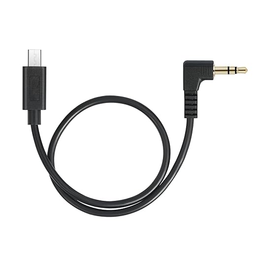 1FT Micro USB 15-Pin to 3.5mm Right Angle Timecode Cable - 90° Angled Camera timecode Cable for FX3 FX-30 A7M3 A7M4 A7S2 A7S3, 3.5mm Audio Timecode Sync, Gold-Plated Connectors