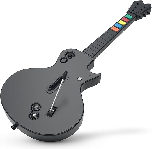 Hyperkin - Hyper Jammer - Wireless Guitar Controller for PS3 & PC, Compatible with Guitar Hero, Rock Band & Clone Hero - Black