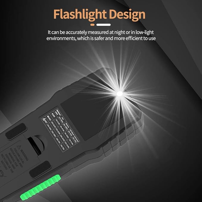 Pinless Moisture Meter Non-Invasive Digital Wood Moisture Tester | Water Leak Detector, For Wall, Lumber, Building, Firewood, Humidity Tester,Built in Flashlight