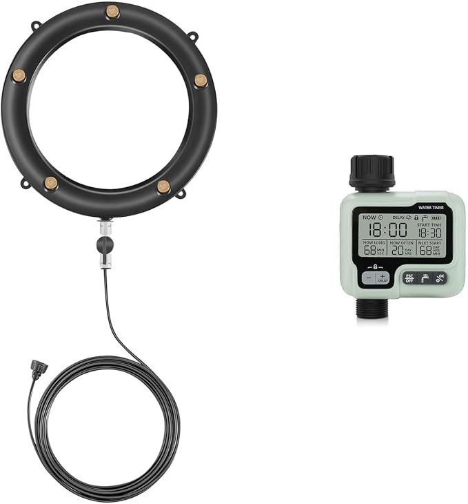 POCKET PANDA Fan Msting Kit. Fan Misters for Cooling Outdoor + Hose Timer
