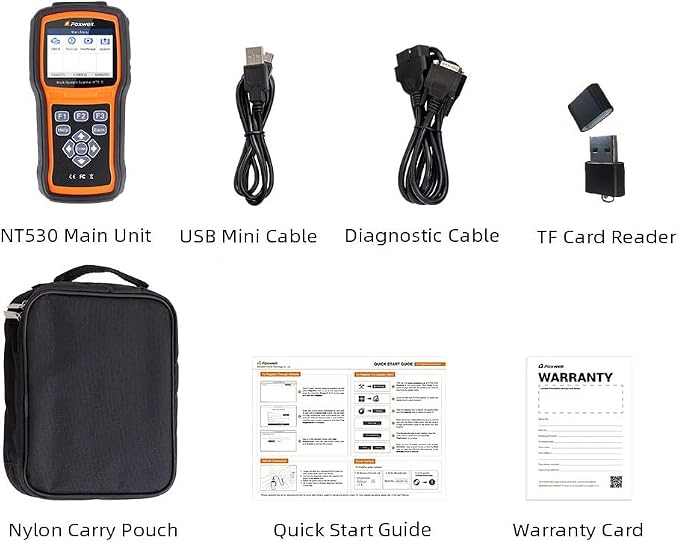 FOXWELL NT530 for Volkswagen and Audi - All Systems, All Maintenance Service - Bidirectional Diagnostic Scan Tool OBD2 Scanner Automotive Code Reader ABS Bleed SRS Airbag SAS TPMS TPS EPB Oil Reset