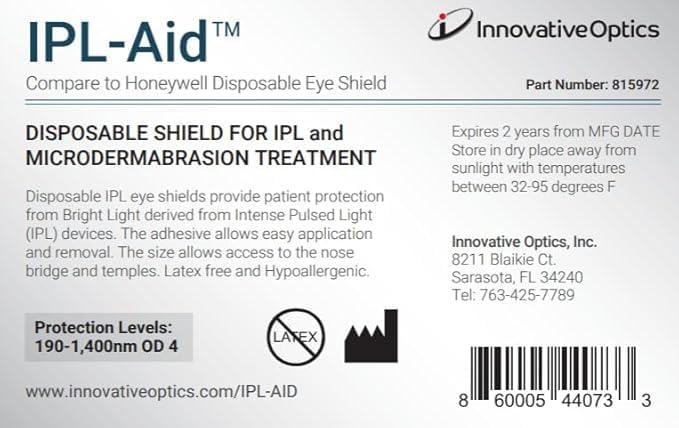 IPL-AID: Disposable Eye Shield for Safe IPL Treatment. Protect Your Eyes with Precision and Comfort