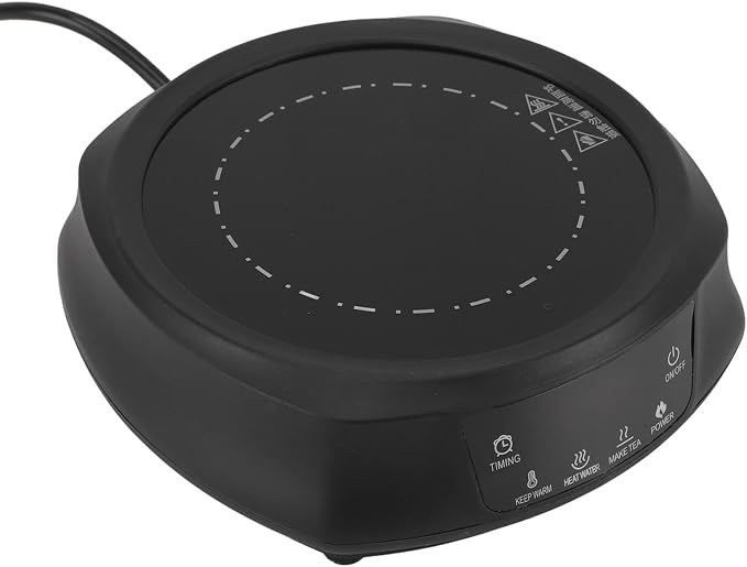800W Mini Electric Stove, 800W Portable Electric Hot Plate Concentrated Energy Heating for Making Tea (Black)