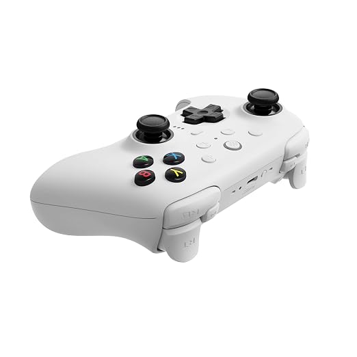 8BitDo Ultimate 2 Wireless Controller for Windows PC, Apple, Steam & Android, Gaming Controller with TMR Joysticks, Hall/Tactile Triggers, Motion Control, RGB Fire Ring, 1000Hz Polling Rate, White