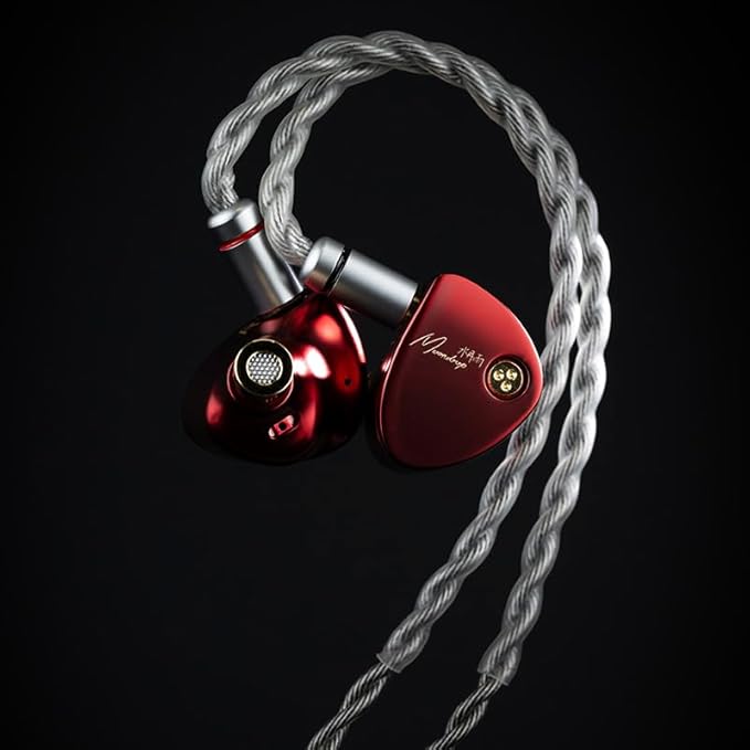 Moondrop ARIA 2 RED in-Ear Headphone with 0.78 2 Pin Cable Replaceable Plugs 3.5/4.4mm Earphone