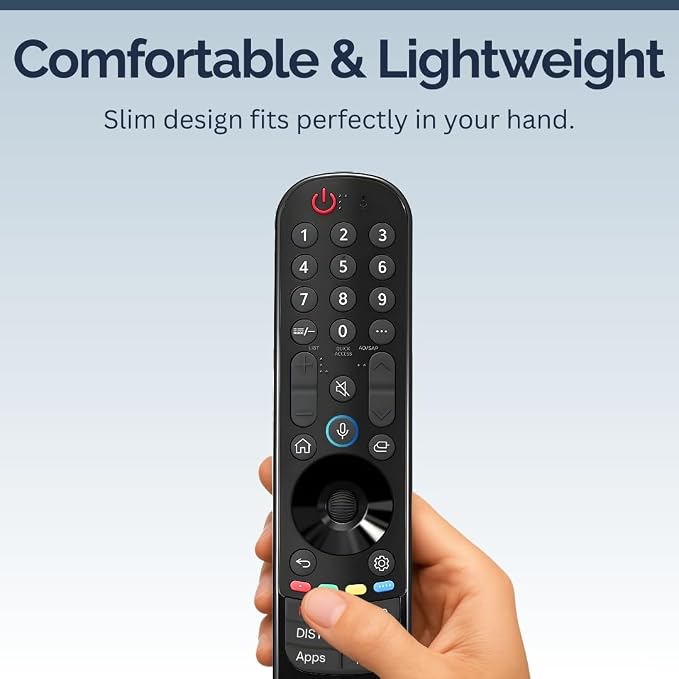2 Pack LG Magic Remote Control Replacement for 2019-2024 TV Models - Easy Setup, Voice Control, Shortcut Keys - Works with LG OLED, QNED, NanoCell, UHD, WebOS, 4K/8K Smart TVs (MR19/20/21/22/23/24GA)
