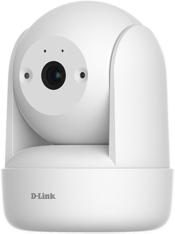 D-Link Indoor Pan & Tilt Wi-Fi Camera w/ 360 Degree View, Full 2K 1296p Resolution, Sound & Motion Detection, 2-Way Audio, Cloud & Local Recording, Night Vision (DCS-6501LH)