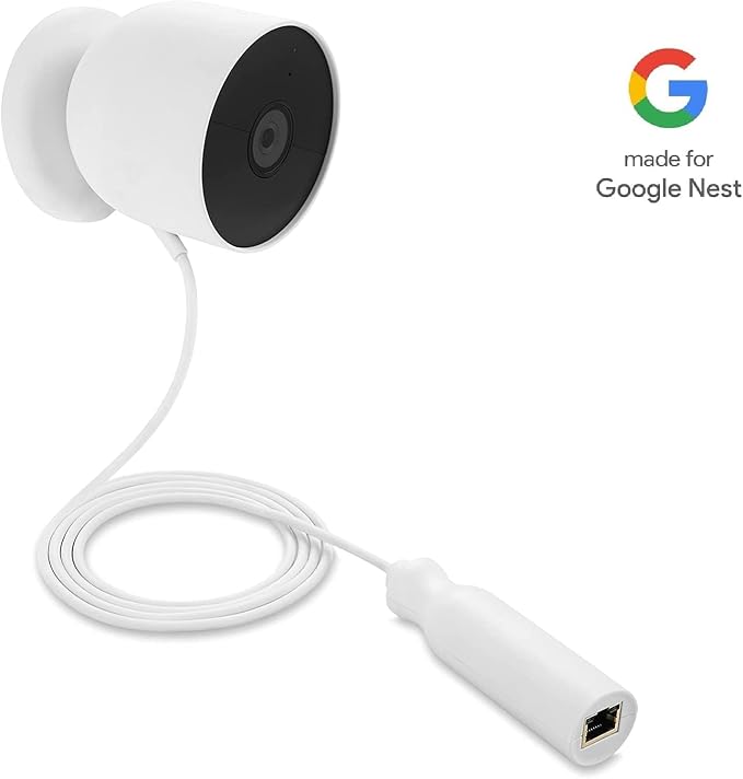 Wasserstein PoE Adapter for Google Nest Cam Outdoor or Indoor, Battery - Made for Google Nest