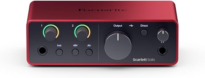 PreSonus Eris 4.5BT Bluetooth Studio Monitors, Pair — 4.5" Powered, Active Monitor Speakers & Focusrite Scarlett Solo 4th Gen USB Audio Interface