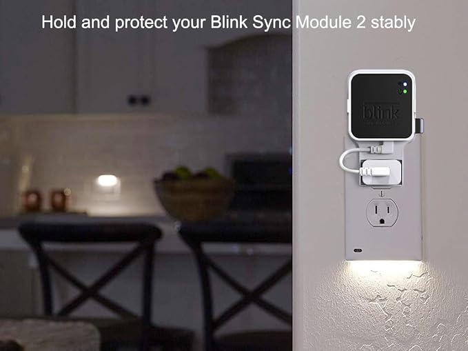256GB USB Flash Drive with Outlet Mount Compatible with Blink Sync Module 2, Space-Saving Mount Bracket Holder for Blink Outdoor/Indoor Security System (Sync Module 2 is NOT Included),2Pack