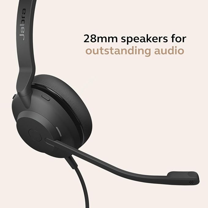 Jabra Evolve2 30 SE (2025 Version) Wired Single-Ear Headset with Microphone – Computer Headset - USB-A and USB-C Cable - Works with All Online Meeting Platforms - Black