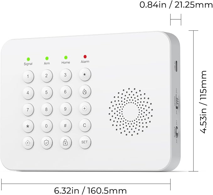 Wireless Home Security System WiFi/4G Home Alarm System with Phone APP Alert | Voice Control | No Subscription Fees | 24/7 Monitoring | Alexa Compatible