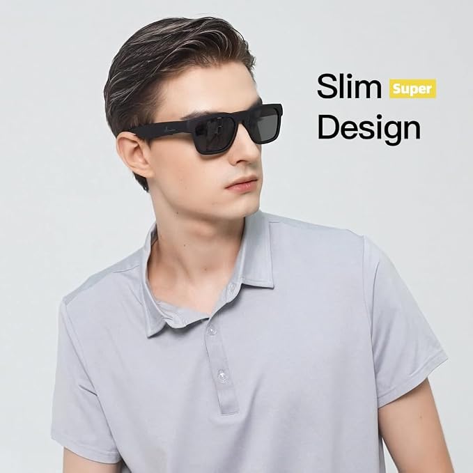 OhO sunshine Bluetooth Audio Sunglasses, Lightweight Open Ear Sport Glasses, 10H Playtime,Water Resistant with Voice Control