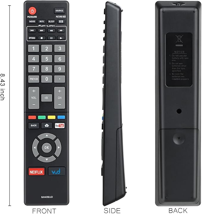 for Magnavox-TV-Remote-Control-Replacement, Compatible with Magnavox LED HDTV Smart TVs (NH409UD)