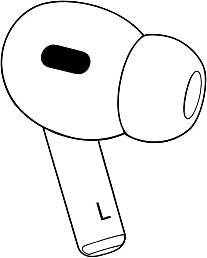 OEM Single Left Earbuds Replacement for Pod Pro (2nd Generation), A3047, A3048, A3049. Genuine Left Ear Side Only, Compatible Original Air Pro 2 A2968 Charging Case (Left-A3047 A3048 A3049)
