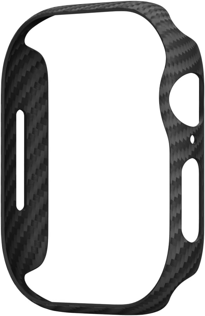 PITAKA Apple Watch Series 11/10 Case, Exquisite Minimalist Slim Apple Watch Series 11/10 46mm Case, Aramid Fiber Woven, Black/Grey (Twill)