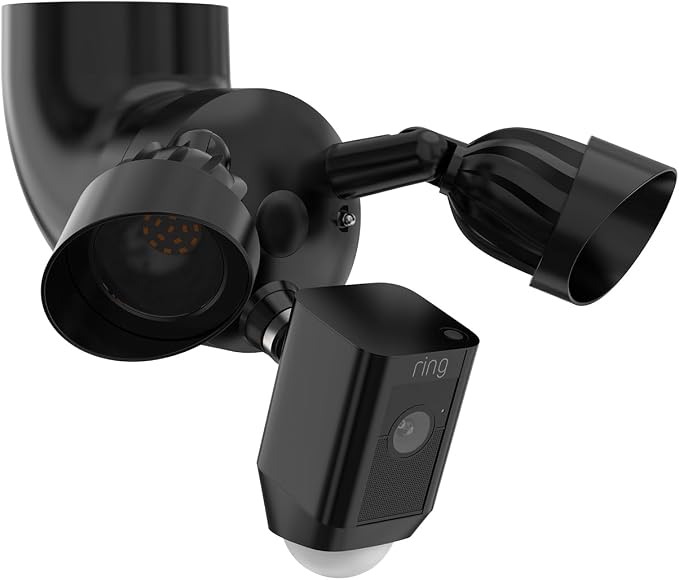 Holicfun Eave Mount for Ring Floodlight Cam Wired Plus/Pro, Blink Wired Floodlight Camera, and Wyze Floodlight Camera v2/Pro - Black