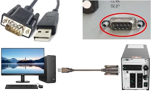 940-0024 Console Cable for APC UPS SUA-1000ICH SUA1000R2ICH SURT10000UXICH SUA-1500ICH SUA2200R2ICH, USB-DB9 Cable for 940-0024C/940-0024E/APC9619 Replacement, Built in FTDI Chip. 6 FT