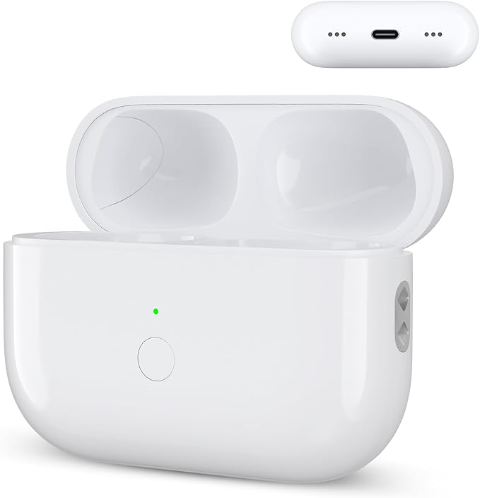 Wireless Airpod Pro Charging Case for 2nd & 1st Gen – Replacement Charger with Fast Pairing, Audio Alerts (No Earbuds) (Type-C Port Size)