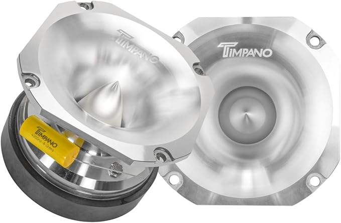 Timpano Super Tweeter 4 Inch TPT-ST71 Chrome, 8 Ohm, 900 Watts Max, 108 db, High Sensitivity, PRO Audio Bullet Super Tweeters (Pair)