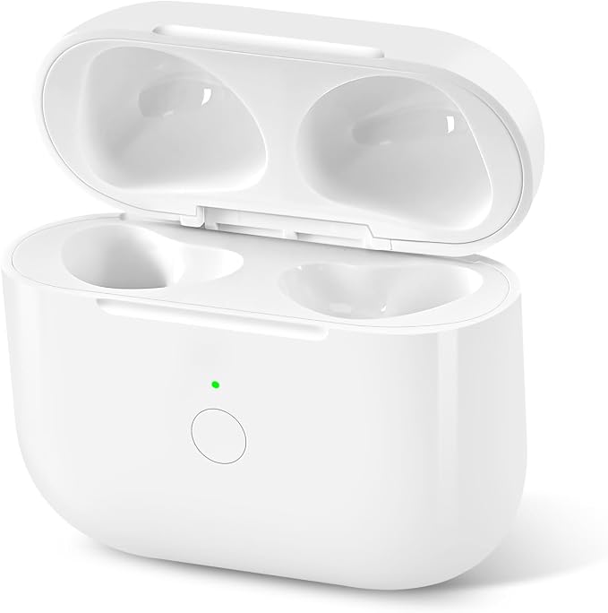 Wireless Charging Case Replacement Compatible with AirPod 4th Generation, Air Pod 4 Charger Case to USB-C Without Earbuds，White