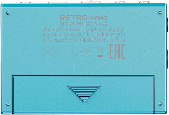 FiiO/Snowsky Retro Nano Bluetooth USB DAC AMP with LDAC, aptX Adaptive, aptX LL (3.5mm Unbalanced & 4.4mm Balanced Output) (Blue)