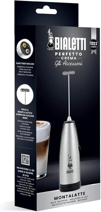 Bialetti Milk Frother, Stainless Steel, Silver, 30 x 20 x 15 cm