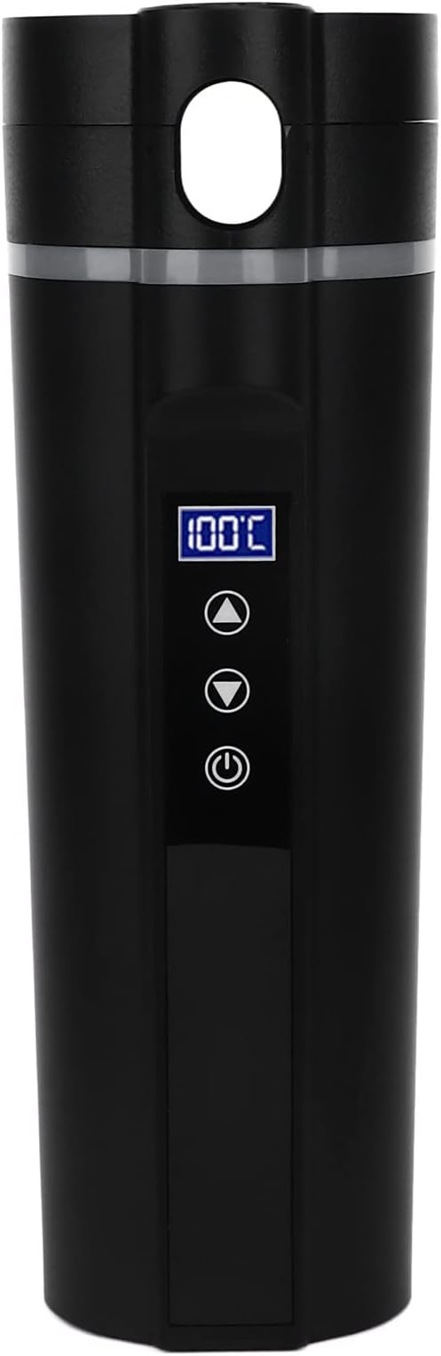 Gavigain Heated Coffee Mug 15oz Smart Temperature Control Keep Milk Warm Car Cup with LCD Display, Support 30 to 100℃ for Driver Office Outdoor Travelling Camping