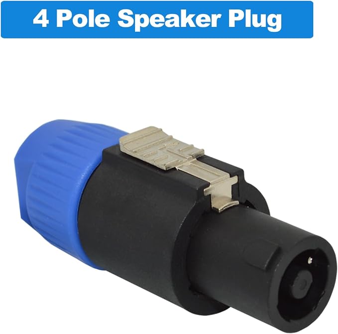 speakon Connector，25 Packs，Audio Speaker Plug Twist Lock 4 Pole Speaker Plug ，nl4 Connector Compatible with Speakon NL4MPR, NL4FC,NA4LJ, NA4LJX, NL4MP, NL4FX, NL4 & NL2 Series, NL2FC