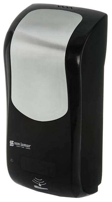 San Jamar Rely SH970BKSS Hybrid Foam Soap Dispenser, Black/Stainless Look