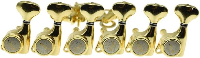 KAISH 18:1 Gear Ratio Guitar Locking Tuners Machine Heads Guitar Locking Tuning Keys Pegs for Strat/Tele/LP/SG most Electric or Acoustic Guitars Gold
