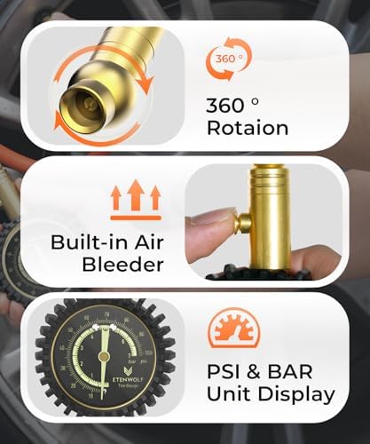 ETENWOLF AIR 3 Air Pump & G200 Pro Tire Pressure Gauge