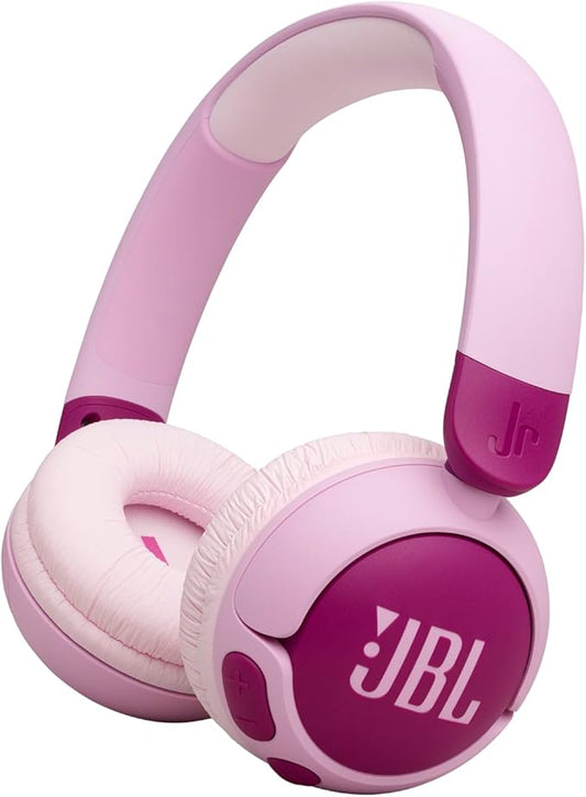 JBL Junior 320BT - Wireless on-Ear Kids Headphones with JBL Safe Sound (<85dB), Fit for Kids, Parental Control with Customizable Volume & Playtime and 50Hr Battery Life (Purple)