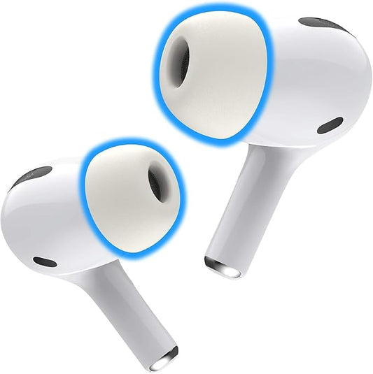 Foam Masters Memory Foam Ear Tips for AirPods Pro 3rd Gen (2025) Only | Comfortable | Secure | Better Noise Cancellation | Version 3.0 Replacement Buds (Small - 3 Pairs, White)