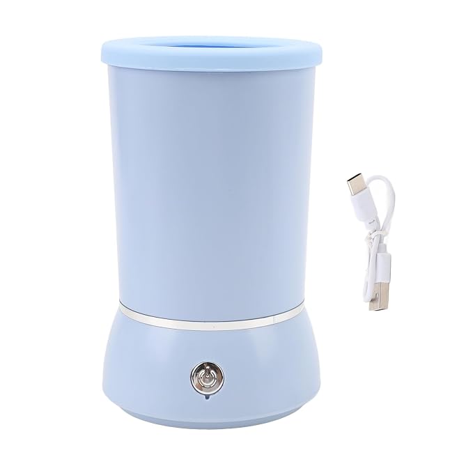 Automatic Dog Paws Cleaner, Rechargeable Portable Pet Paws Washer Cup with Soft Silicone Brush, Dog Foot Cleaning Machine, Silicone Bristle Pet Paws Cleaner Cup for Dog and Cat