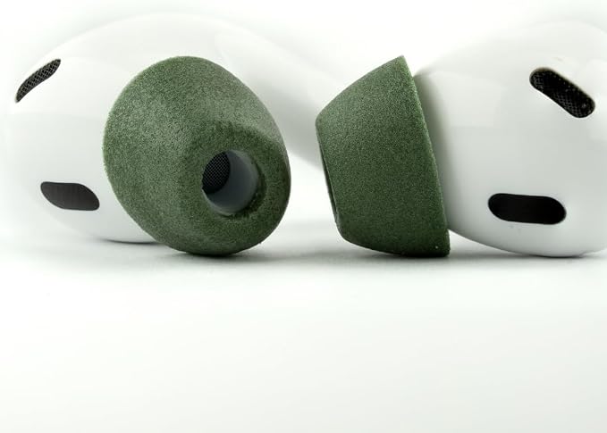 Comply TrueGrip MAX | Premium Memory Foam Replacement Earbud Tips for Apple AirPods Pro 1 & 2 | Long Lasting Comfort, MAX Durability, Secure Fit, Superior Noise Isolation| Green (Medium) (1 Pair)