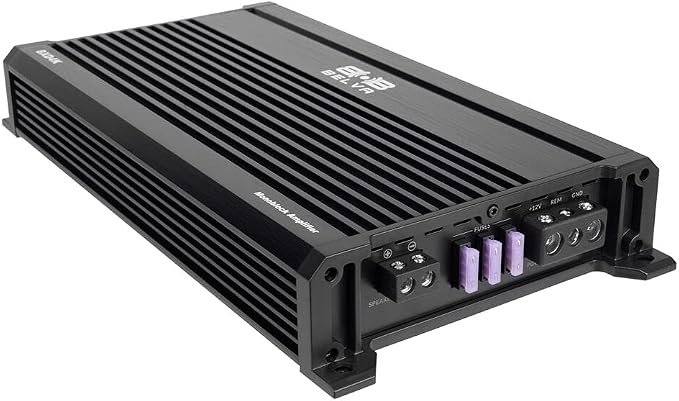 Belva BXD4K 4000W Peak BX-Series 1-Ohm Stable Class-D Monoblock Car Audio MOSFET Amplifier with Remote Subwoofer Level Control