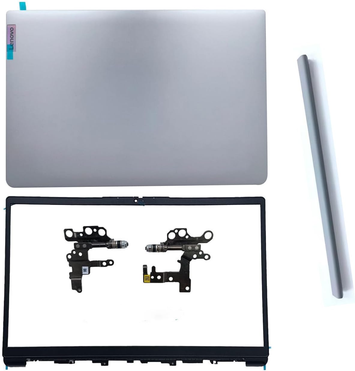 Replacement Laptop LCD Cover Back Rear Top Lid Front Bezel Hinges with Hinge Cover for Lenovo IdeaPad 1 15ADA7 1 15AMN7 82R1 5CB1F36621 AP3L6000100 5CB1M48453 82RF1006VUS Silver