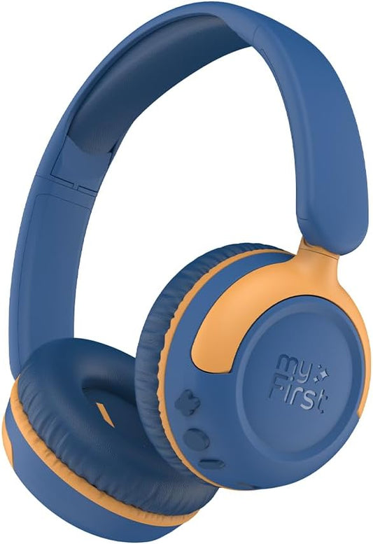 myFirst CareBuds Max Kids Headphones, Wireless & Wired Bluetooth Headphones for Kids with Mic, 85/94dB Volume Limit, 52H Playtime, Fast Charge, Dual Audio Sharing, on Ear Toddler Headphones