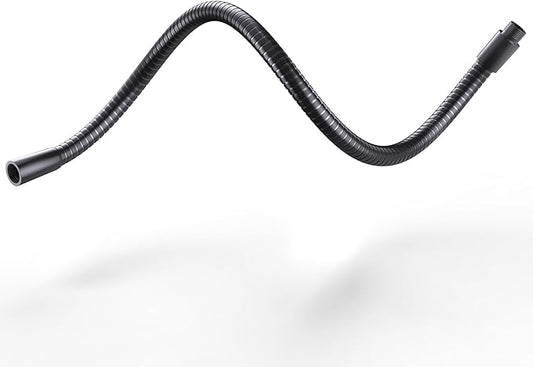 19" Universal Flexible Microphone Gooseneck Stand, 5/8" Male and Female Threads, 2.5 lb High Load-bearing, Durable Aluminum Alloy Construction for DIY Projects, Black