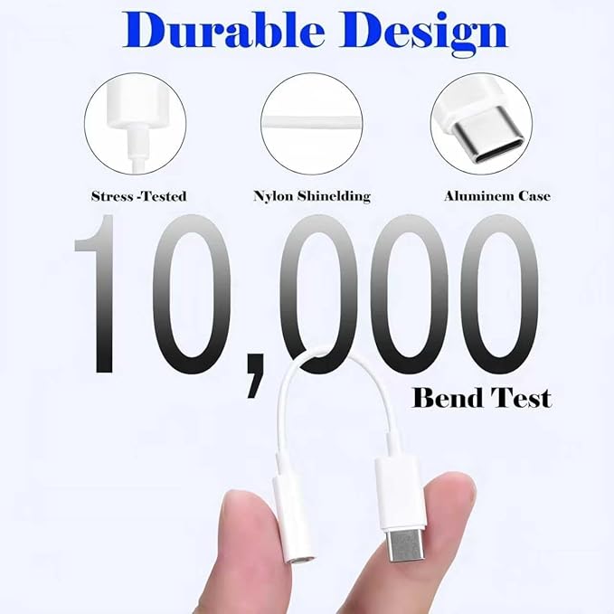 10 Pack Usbc to 3.5mm Jack Audio Adapter,The Headphone Adapter to USB C Compatible with iPhone 17/16/15 Series,Samsung Galaxy S25,S24,S23 Ultra,Note 20,iPad Pro,MacBook,Pixel XL and More