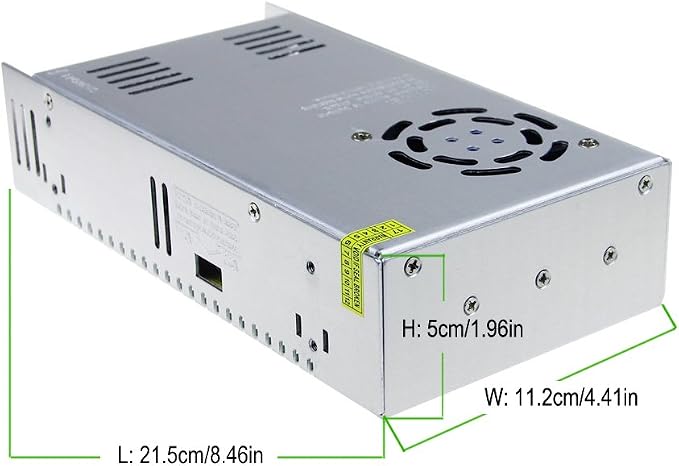 ALITOVE DC 24V 15A 360W Power Supply Universal Regulated Switching Transformer Adapter LED Driver 110V/220V AC Input for LED Strip CCTV Radio