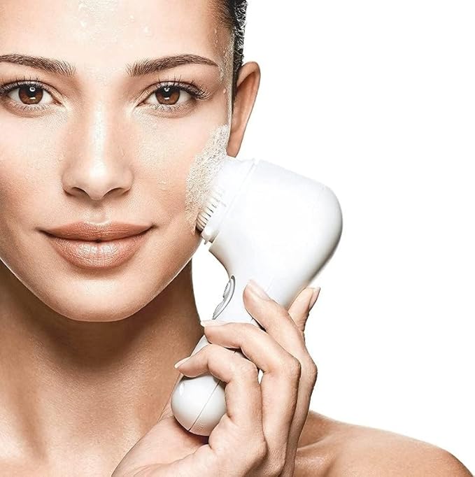 Microtree Electric Facial Cleansing Brush and Brush Head Replacement, Ultrasonic Vibrating Face Brush