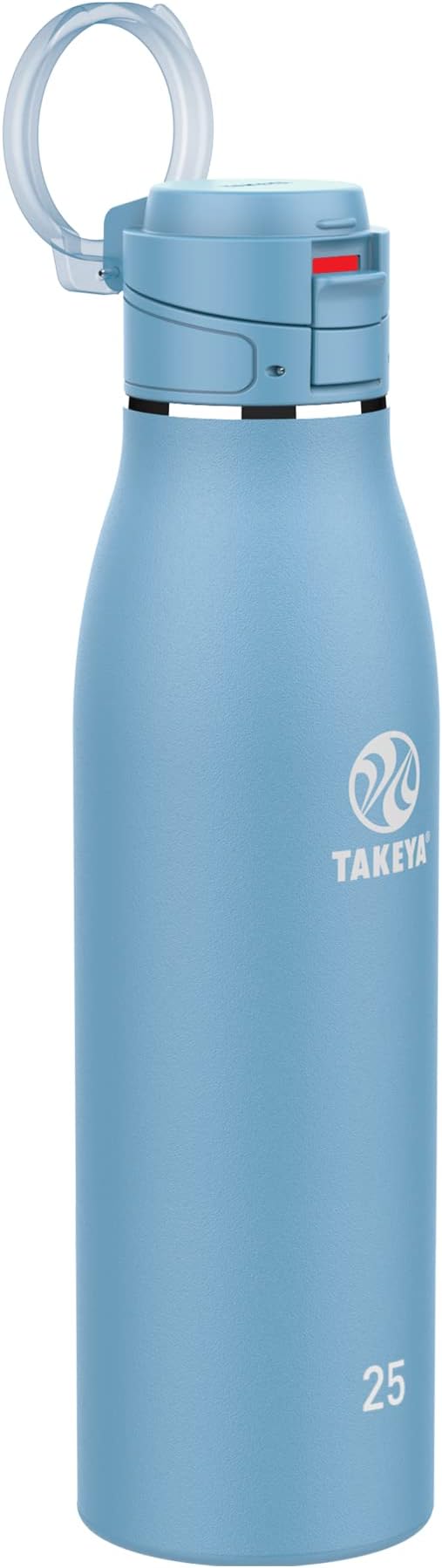 Takeya Traveler Stainless Steel Travel Coffee Mug with Flip-Lock Lid (25 oz, Bluestone)- Leakproof Insulated Mug for Coffee & Tea