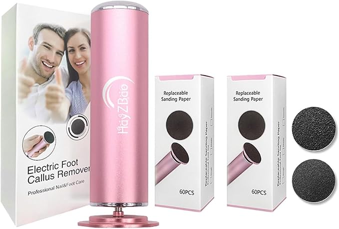 HayZBao Electric Foot Callus Remover with 60 Pcs Sandpaper Discs + 60 Pcs Sandpape Set